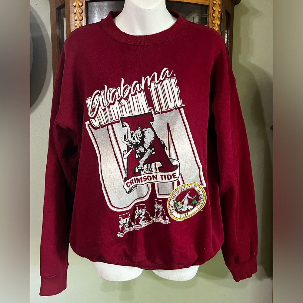 Vintage Alabama Crimson Tide Mascot Sweatshirt Size Large